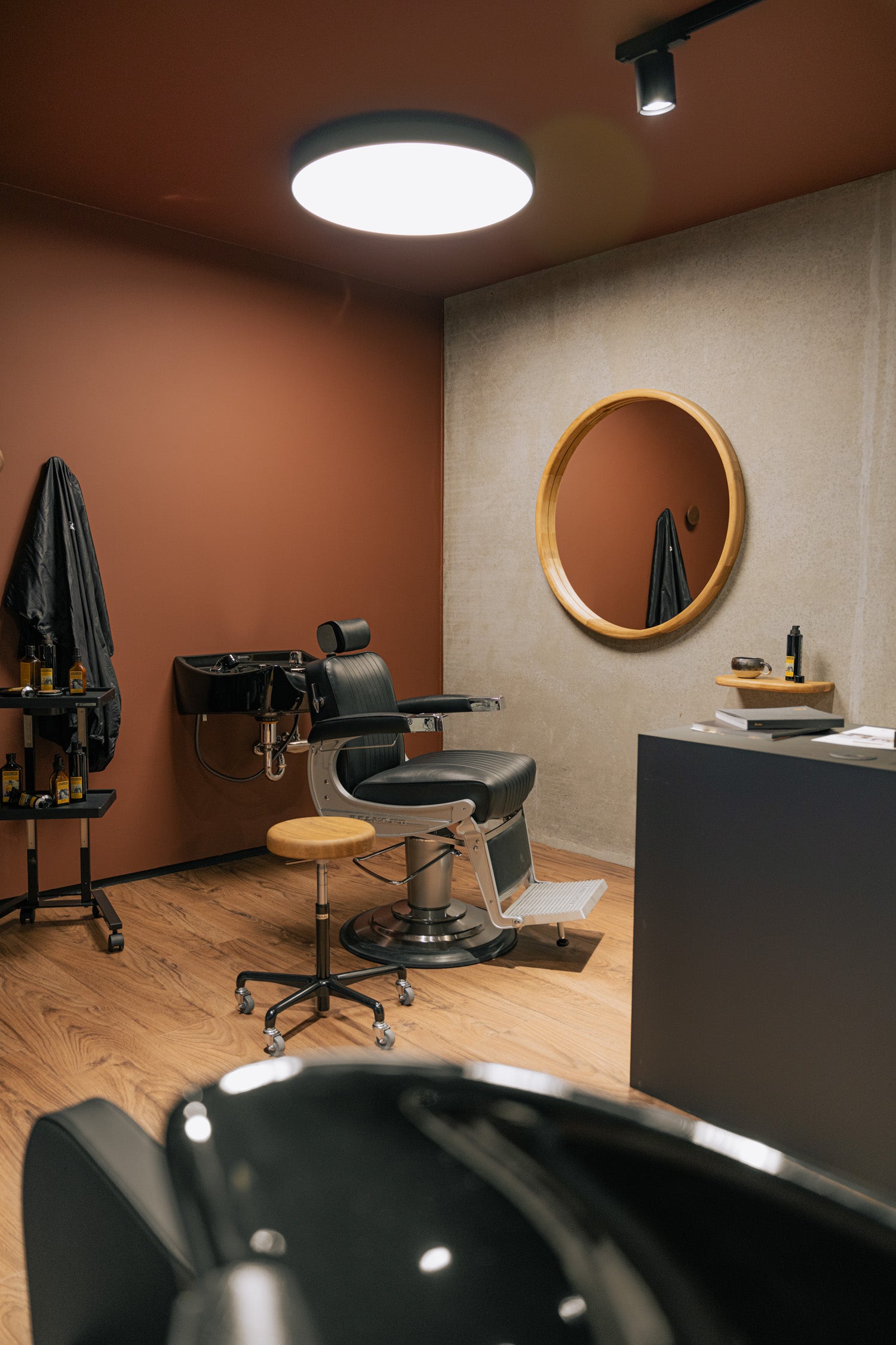 Sun LED - Black round salon light - Ø80cm